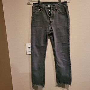 Levi’s 501 Faded Black, Ankle length, Skinny Jeans – Size 0